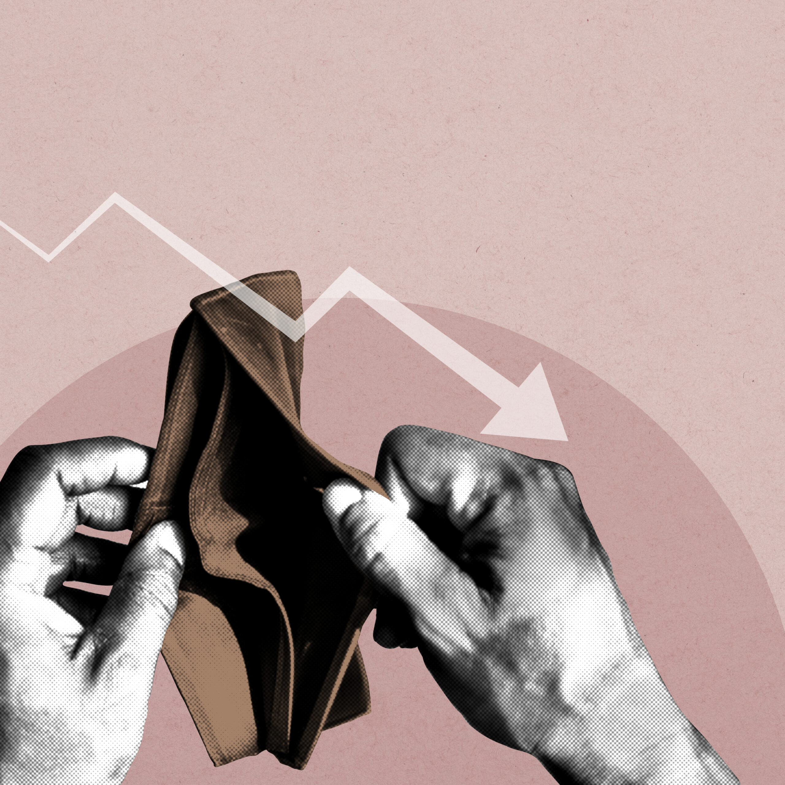 Empty wallet due to coronavirus economic impact social banner illustration